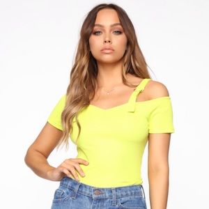 Cold shoulder crop top